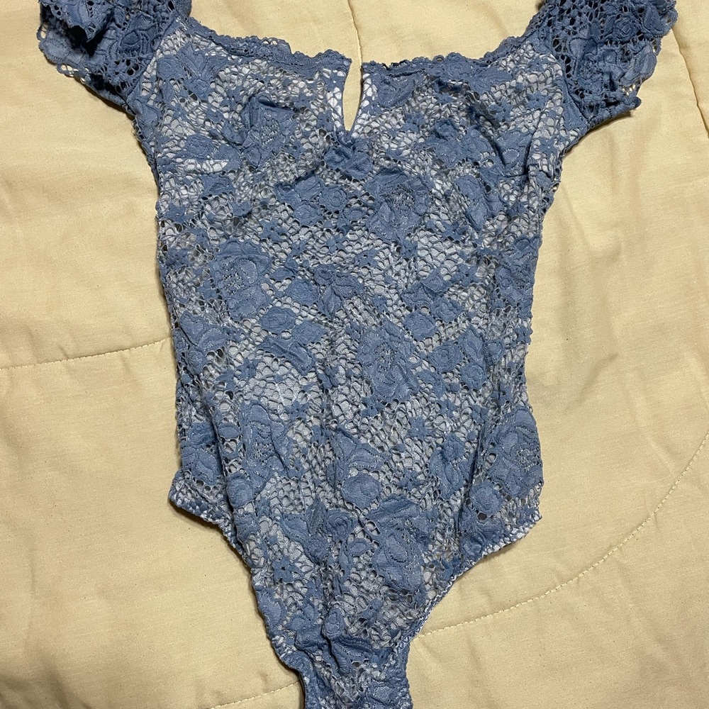 Lace Bodysuit in Blue